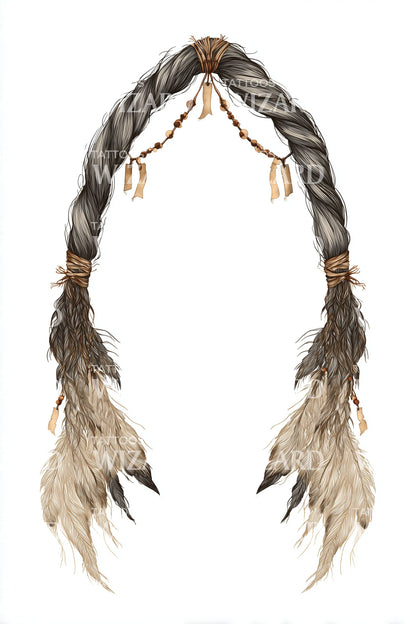 Rustic Braided Rope Arch Tattoo Design