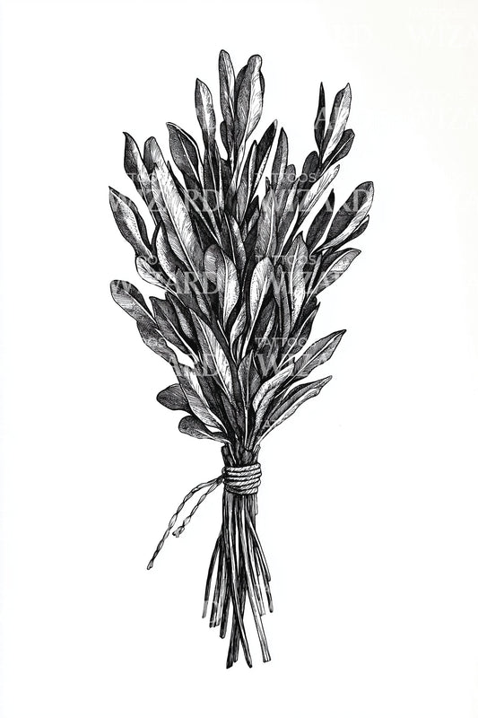 Rustic Herb Bundle Tattoo Idea