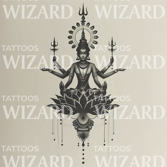 A Hindu Goddess Inspired Tattoo Design