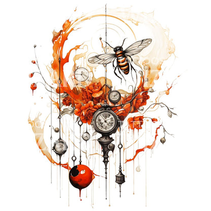 Dali Inspired Surrealist Tattoo Design