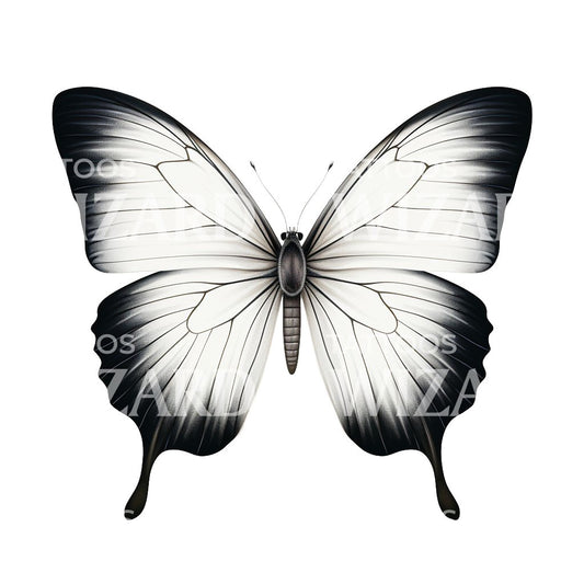Gradient Butterfly Tattoo Design