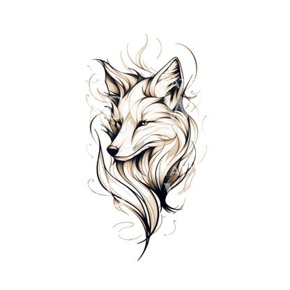 Sketch Fox Tattoo Design