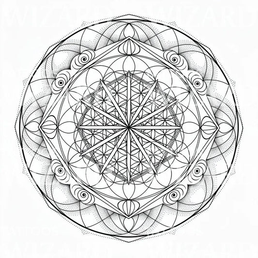 Sacred Compass Mandala Tattoo Design