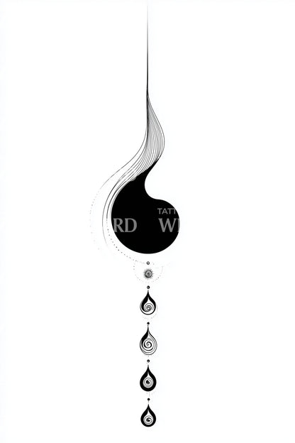 Sacred Drop Ornament Tattoo Design