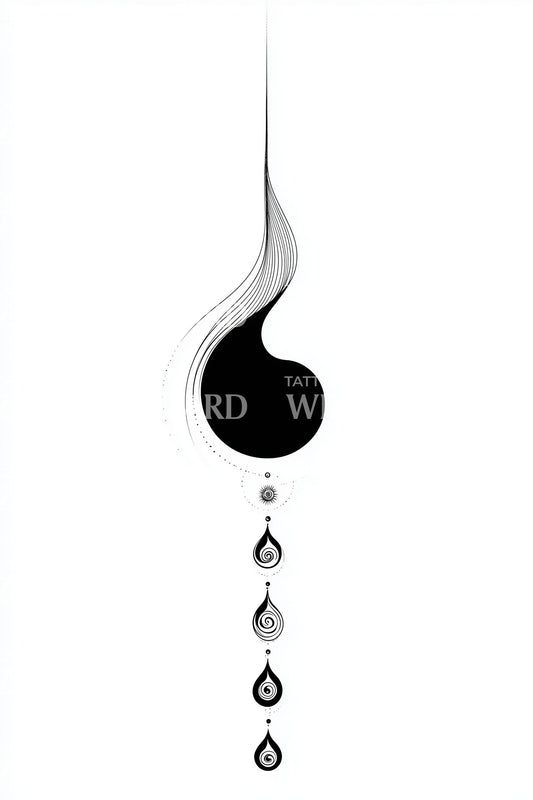 Heilig Druppel Ornament Tatoeage Ontwerp