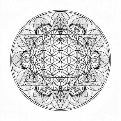 Sacred Geometry Mandala Tattoo Design
