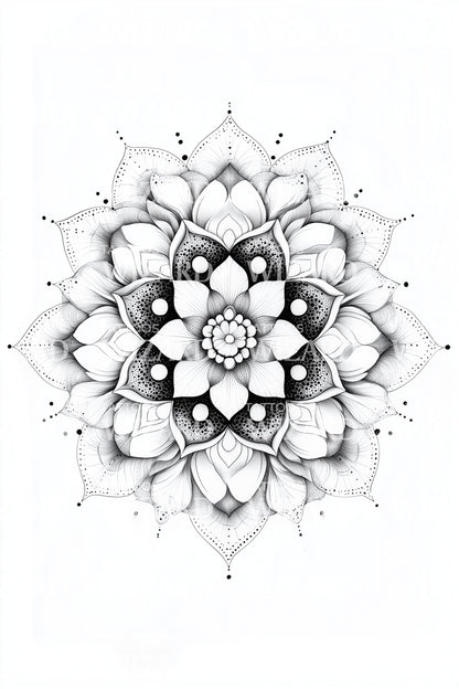 Diseño de tatuaje mandala de geometría sagrada