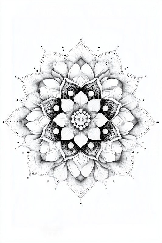Sacred Geometry Mandala Tattoo Design
