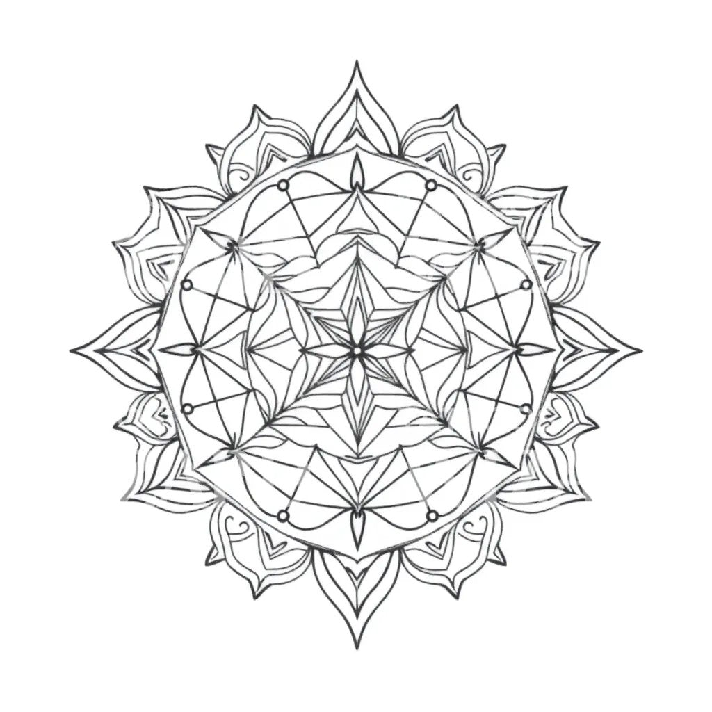 Sacred Geometry Mandala Tattoo Design