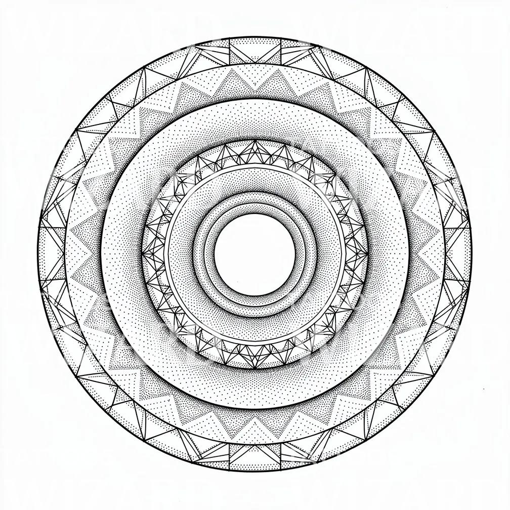 Hellig Geometri Mandala Tatoveringsdesign
