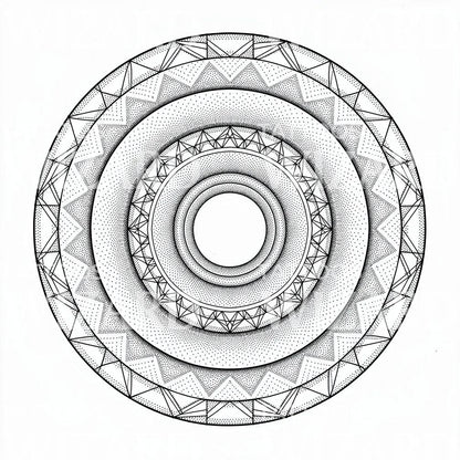Hellig Geometri Mandala Tatoveringsdesign