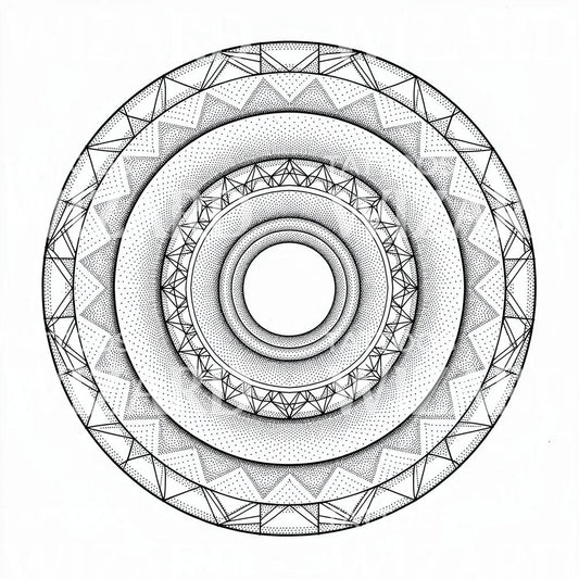 Hellig Geometri Mandala Tatoveringsdesign