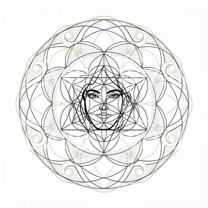 Sacred Geometry Muse Tattoo Design