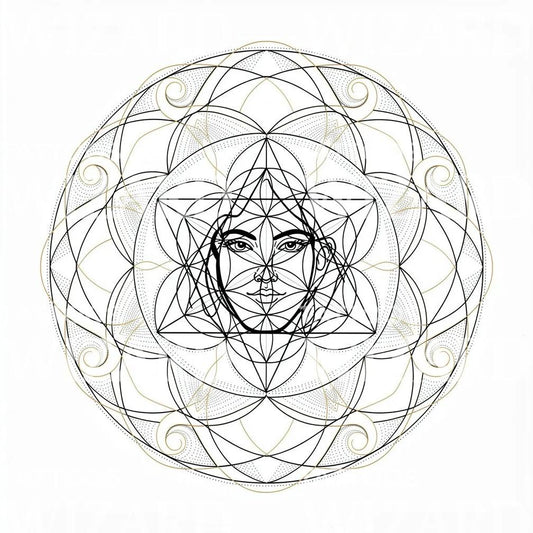 Sacred Geometry Muse Tattoo Design