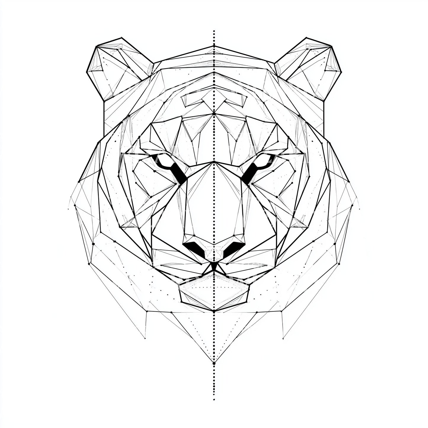 Sacred Geometry Tiger Tattoo Design