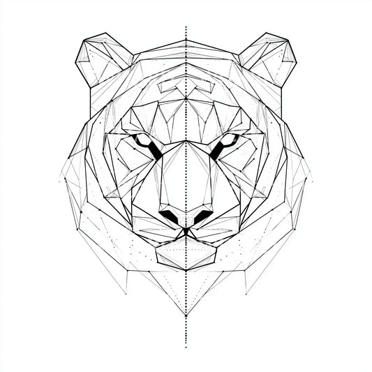 Sacred Geometry Tiger Tattoo Design