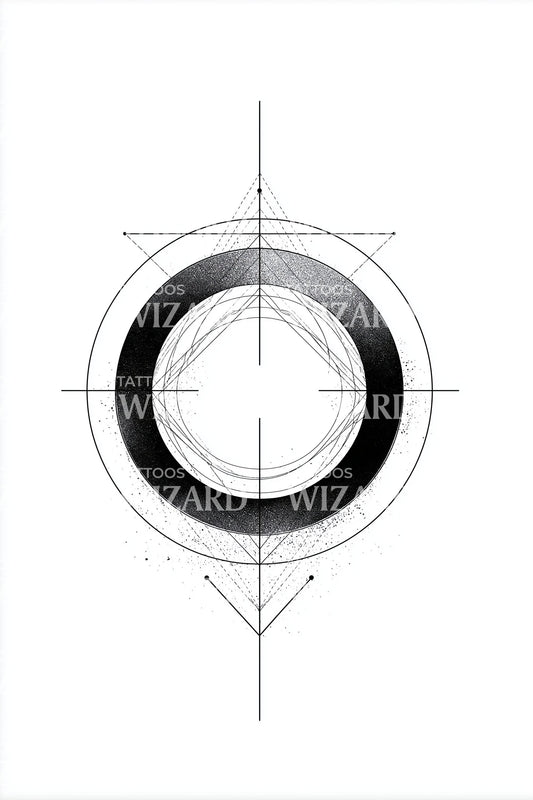 Heilige Halo-Geometrie Tattoo-Idee