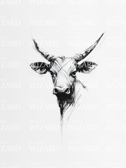 Desain Tato Sapi Suci Hindu