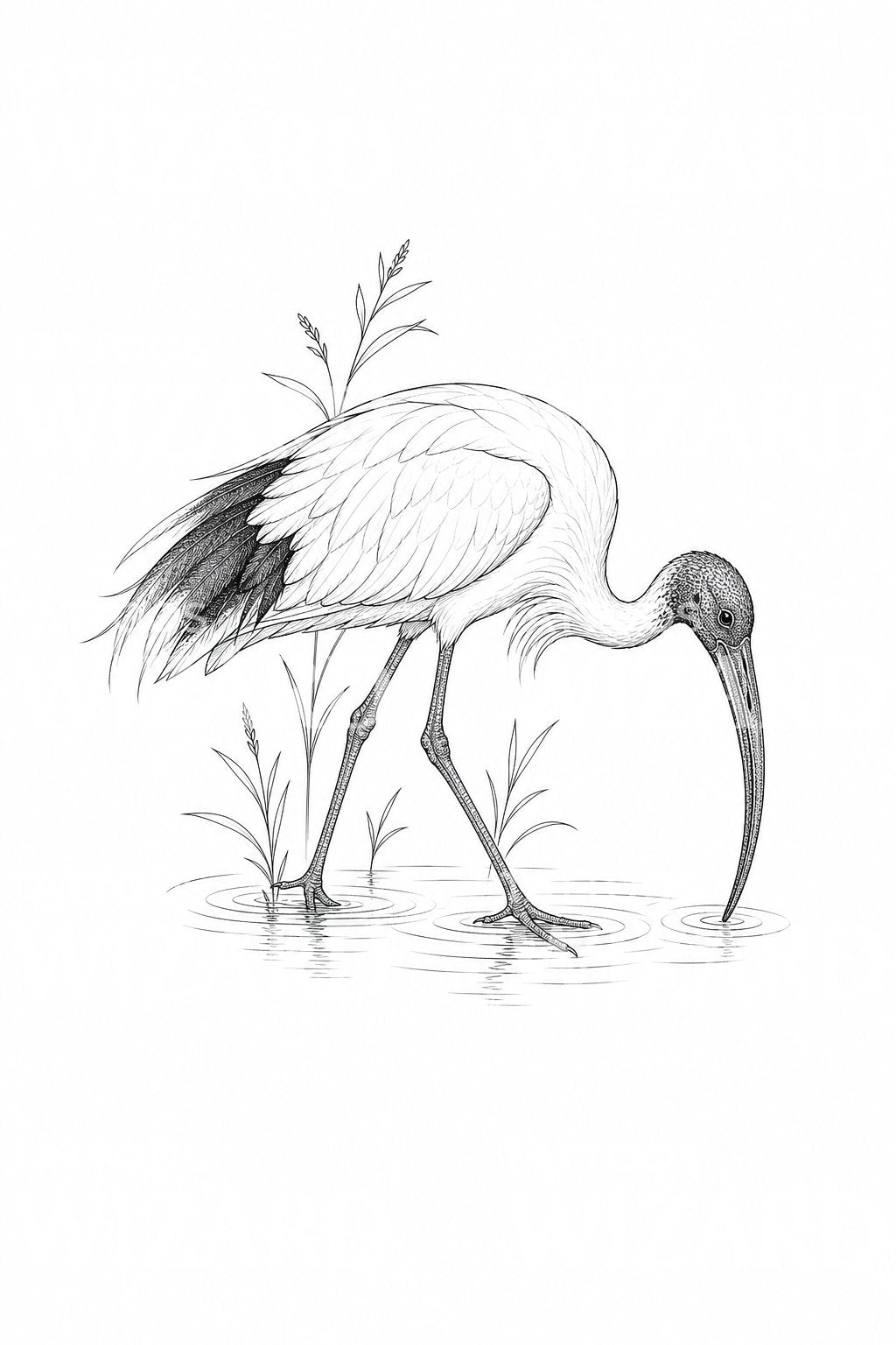 Ide Tato Ibis Suci yang Mengarungi Air