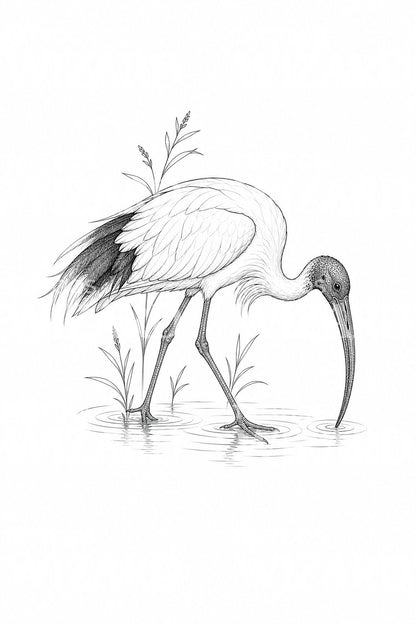 Ide Tato Ibis Suci yang Mengarungi Air
