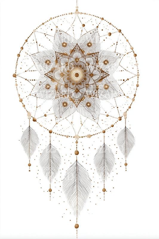 Sacred Mandala Dreamcatcher Tattoo Design