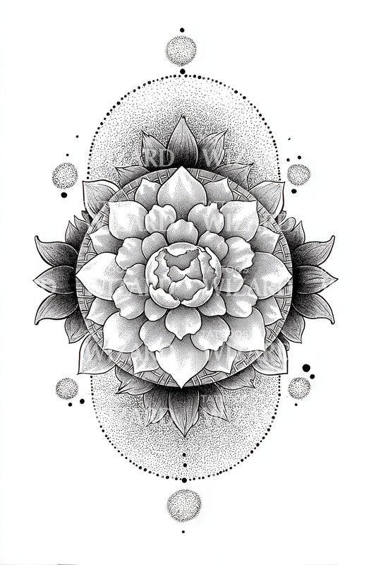 Heilig Bol Lotus Tatoeage Ontwerp