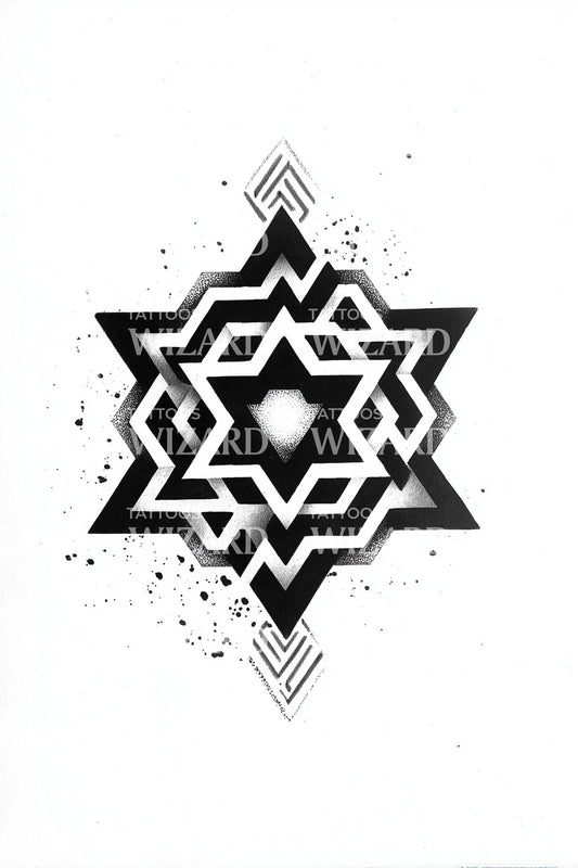 Heilig Ster Embleem Tatoeage Ontwerp
