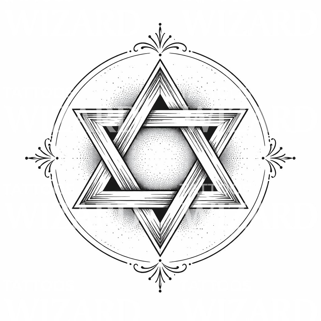 Sacred Star Geometry Tattoo Illustration