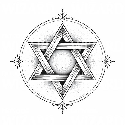 Sacred Star Geometry Tattoo Illustration