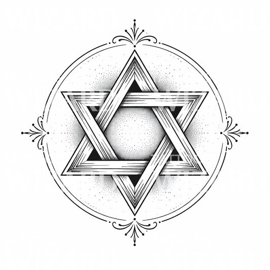 Sacred Star Geometry Tattoo Illustration