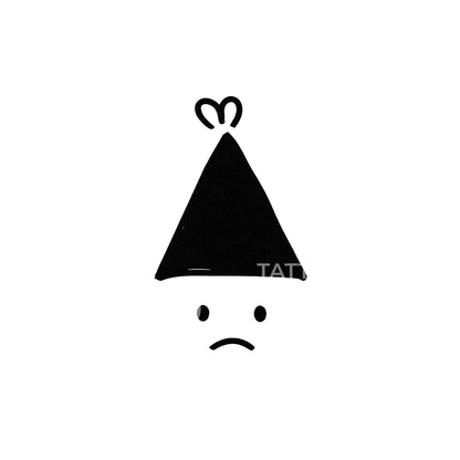 Desenho de Tatuagem Minimalista de Aniversário Triste