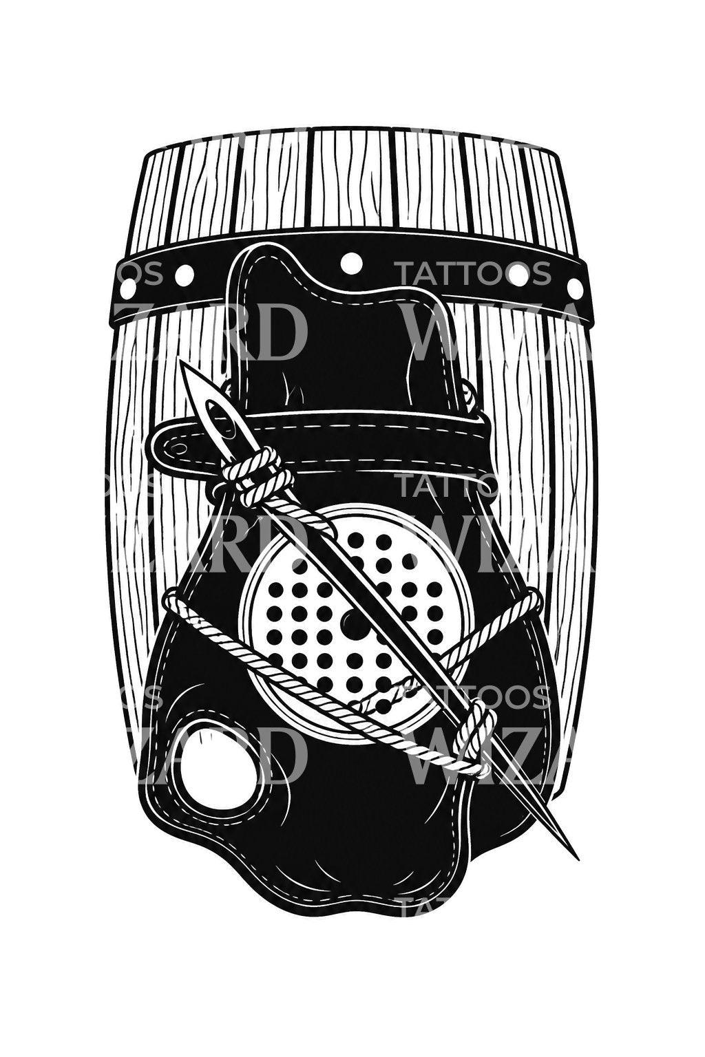 Sailmakers Palm and Needle Tattoo Design