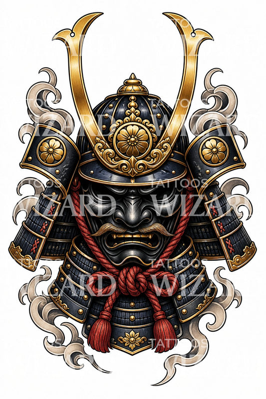 Samurai Helm Tattoo-ontwerp