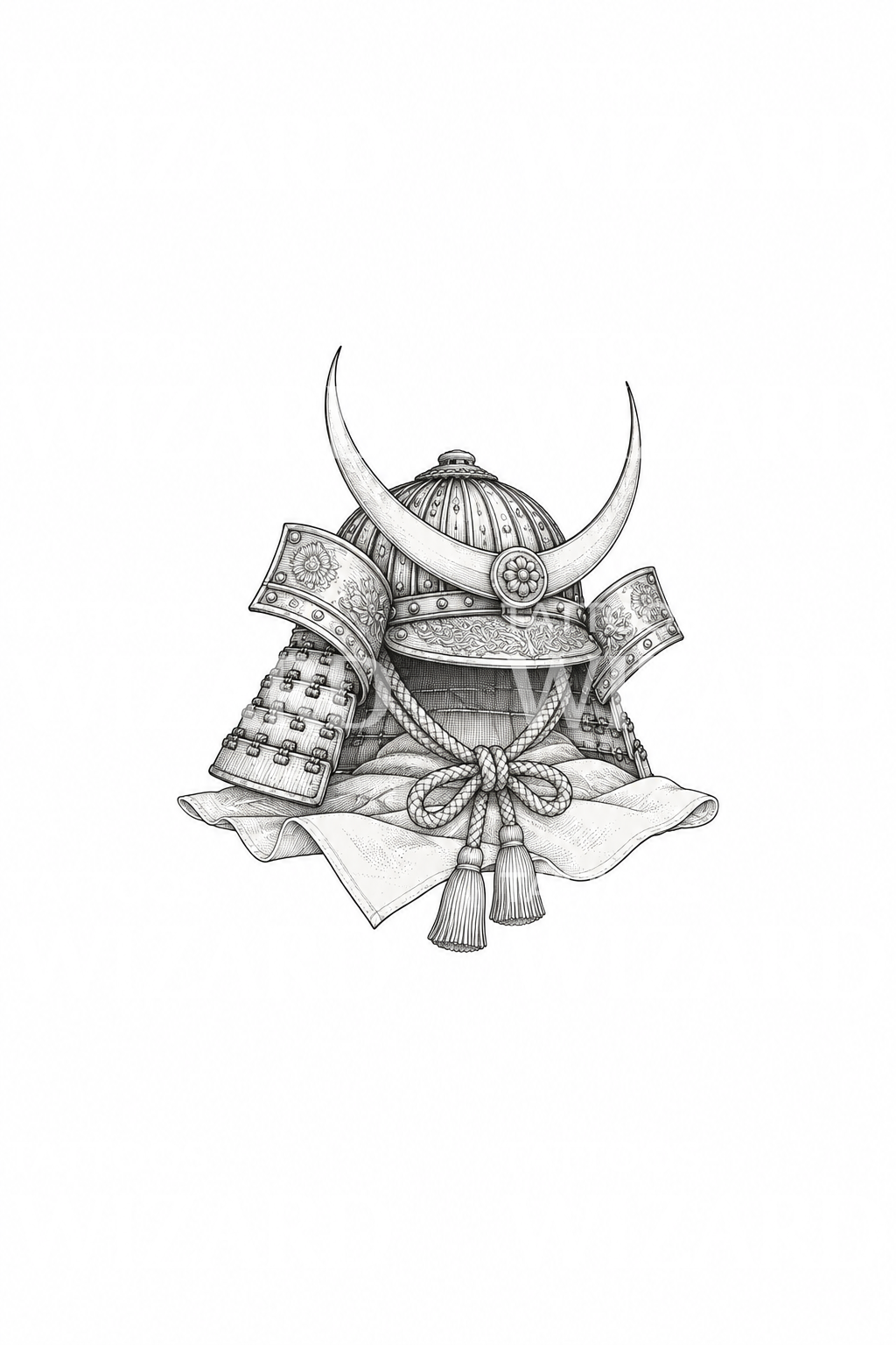 Idea de tatuaje de casco samurái kabuto
