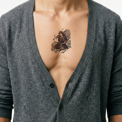 Samurai Waves Tattoo Design