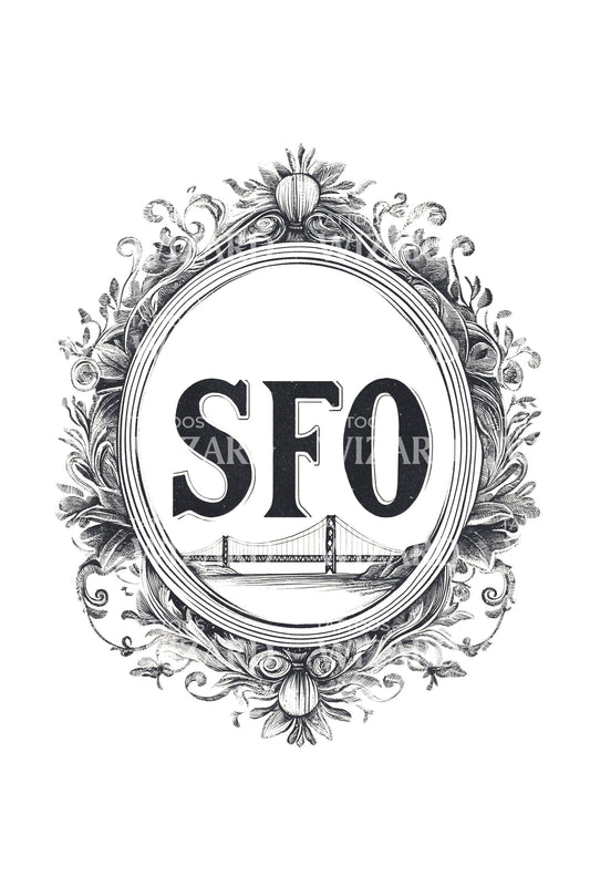 San Francisco SFO Emblem Tattoo Design