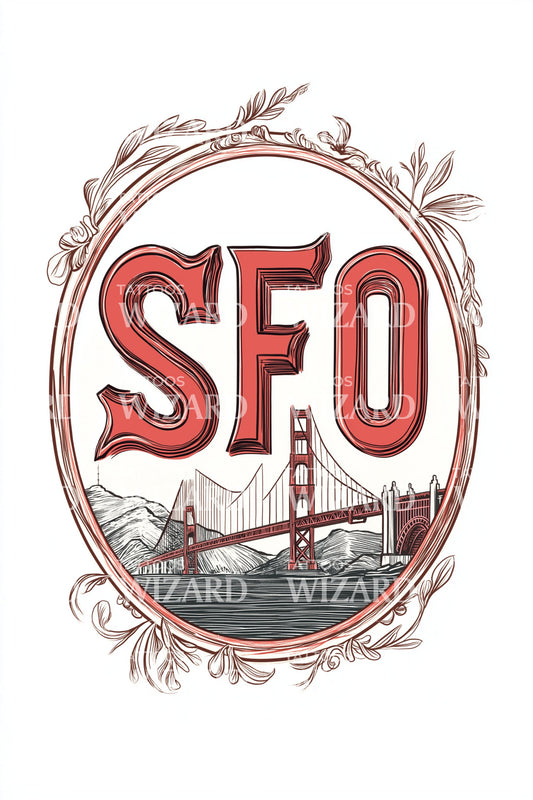 San Francisco SFO Vintage Tattoo Idea