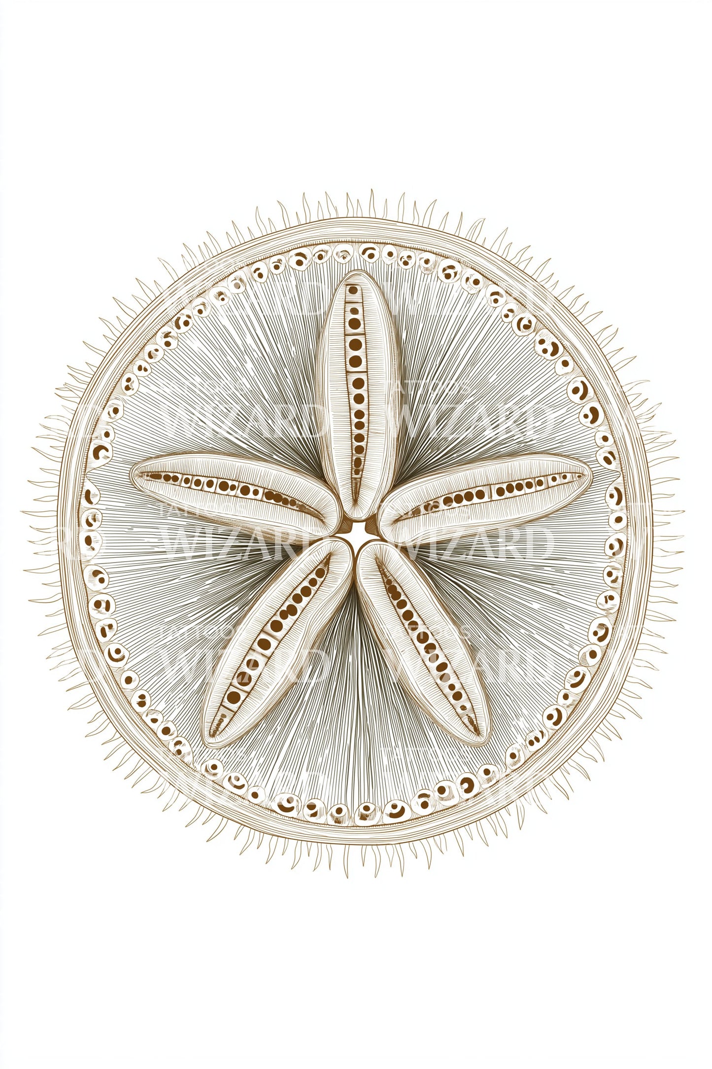 Sand Dollar Tattoo Illustration