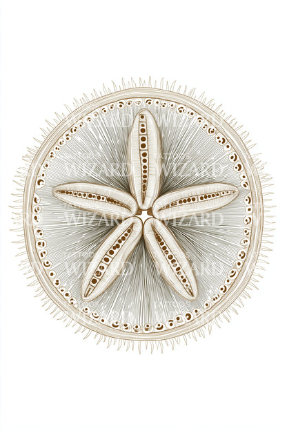Sand Dollar Tattoo Illustration