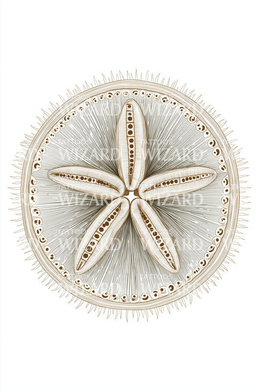 Sand Dollar Tattoo Illustration