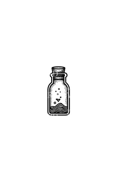 Sand Filled Bottle Tattoo Idea