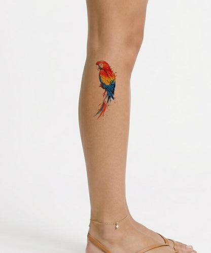 Scarlet Macaw Tattoo Design