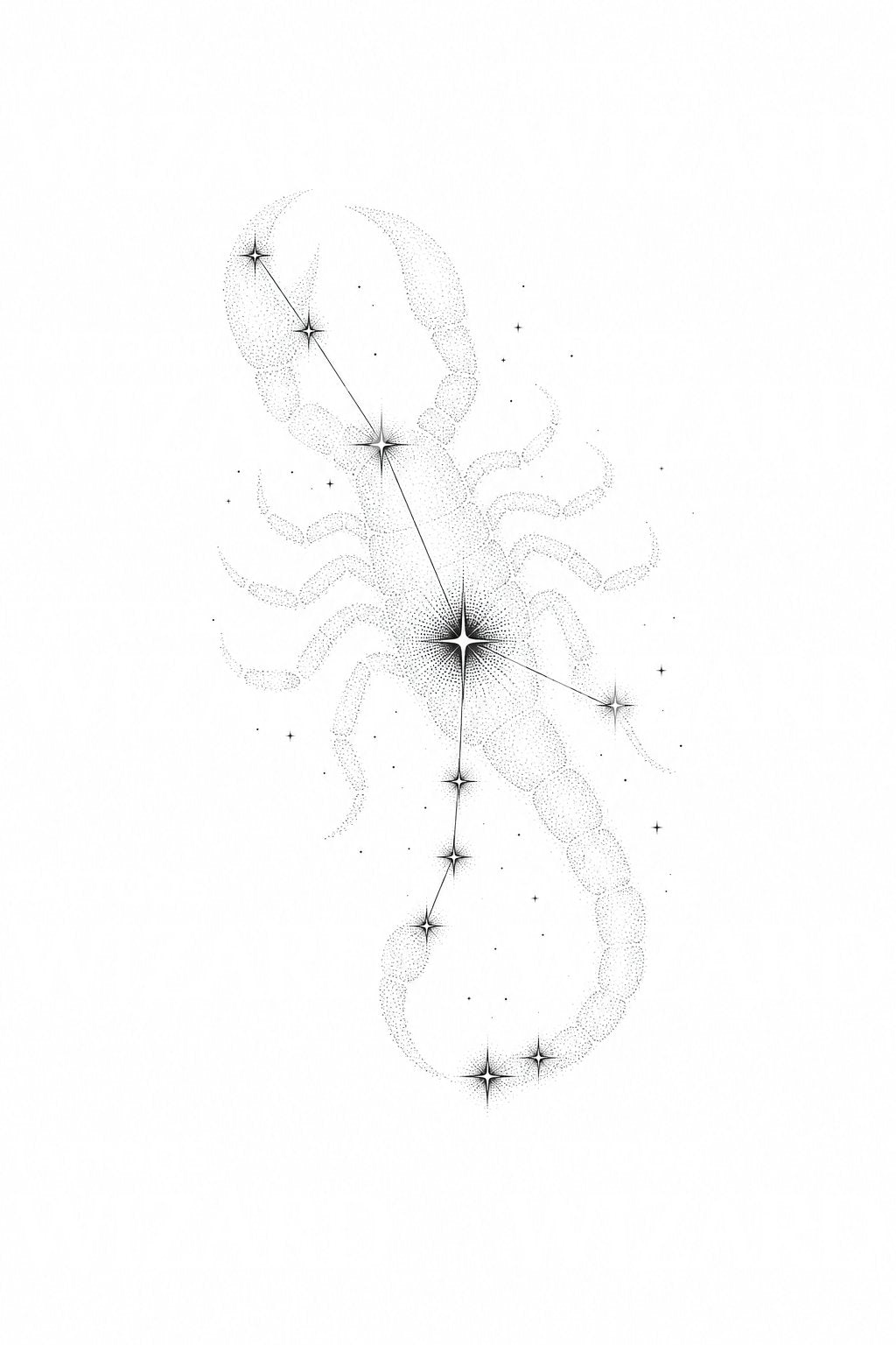 Scorpio Constellation Star Map Tattoo Idea