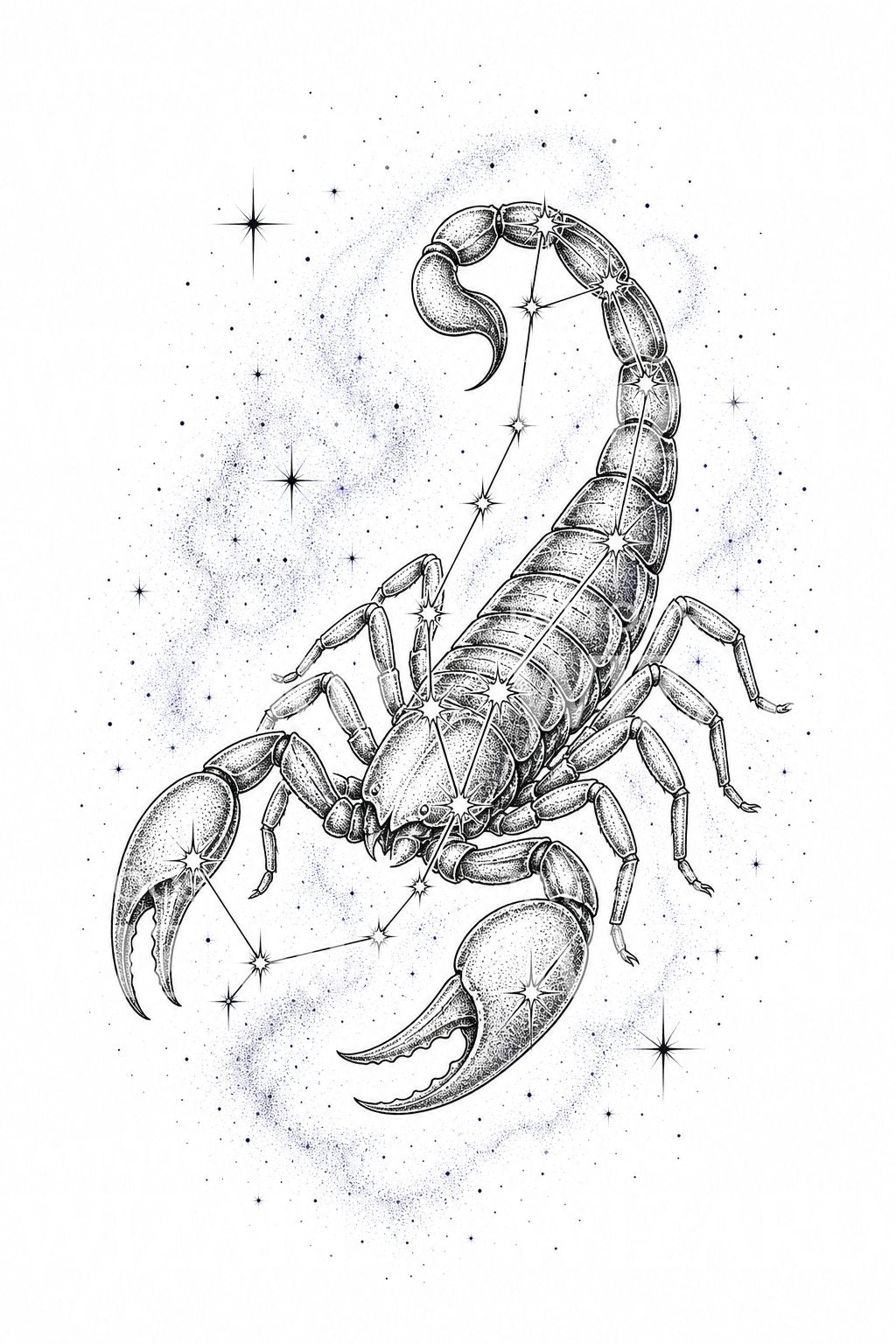 Scorpio Constellation Tattoo Design