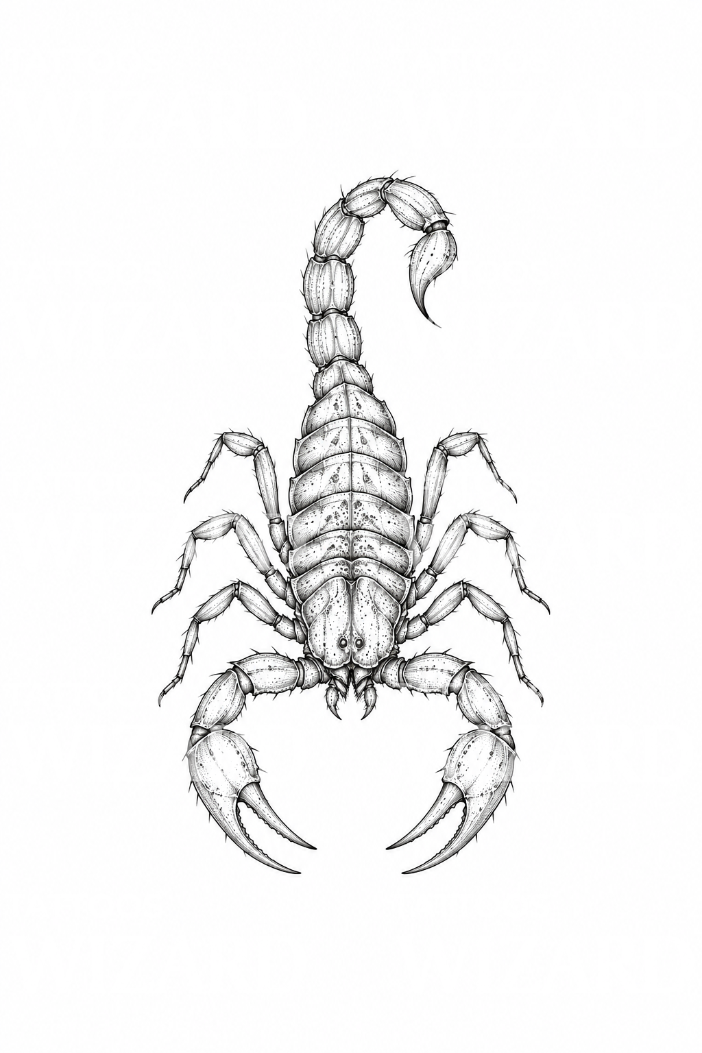 Idée de tatouage scorpion à la queue relevée