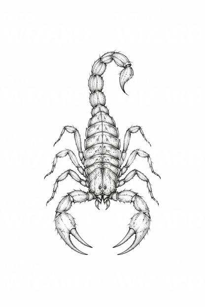 Idée de tatouage scorpion à la queue relevée