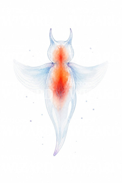 Sea Angel Watercolor Tattoo Idea