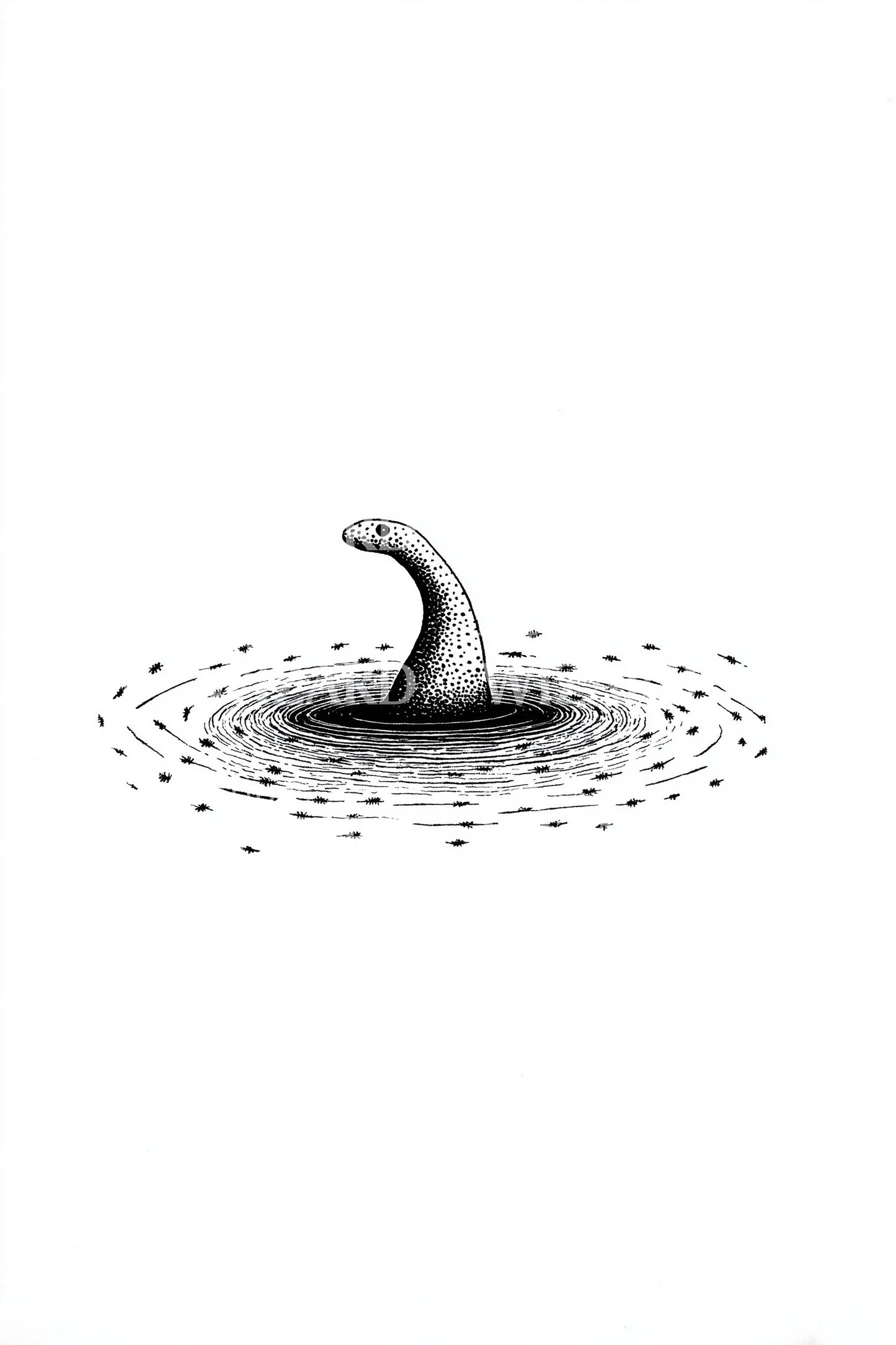 Design del tatuaggio coda di serpente marino