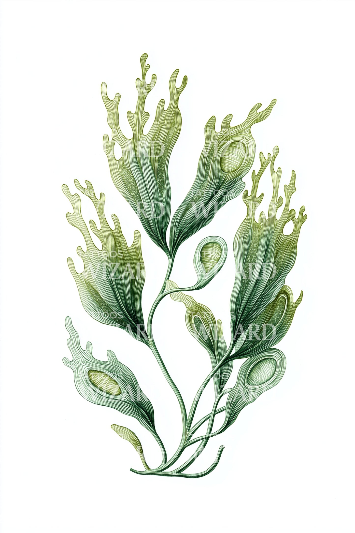 Seaweed Sprig Tattoo Design