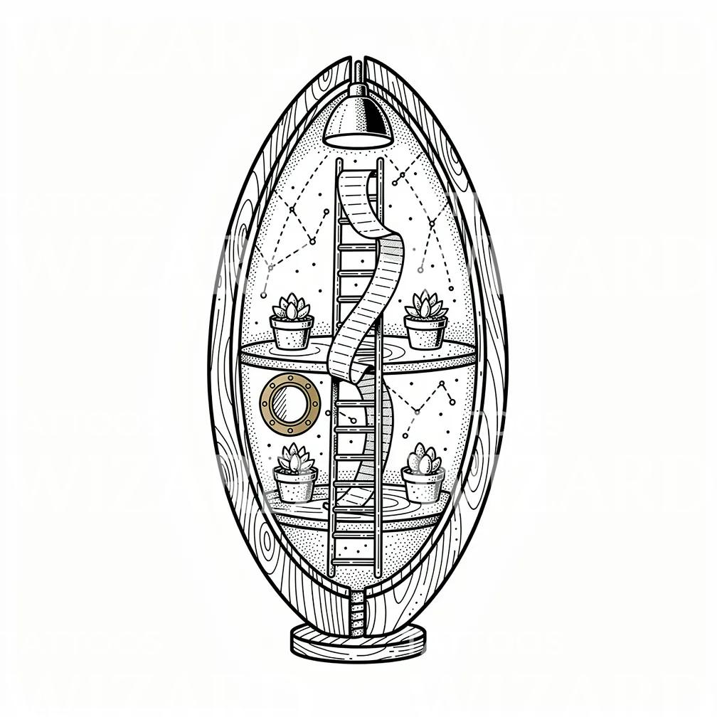 Secret Garden Capsule Tattoo Design